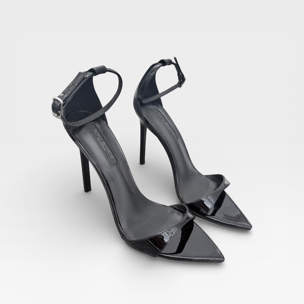 **Worn Once!** Tony Bianco “The Martini Heel” – Patent Black – Size 8 - Picture 6 of 9